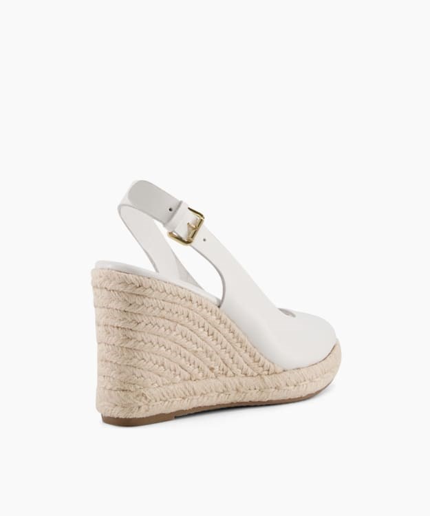 Dune London Kimmy Women's Wedge Sandals White | WRO-456832