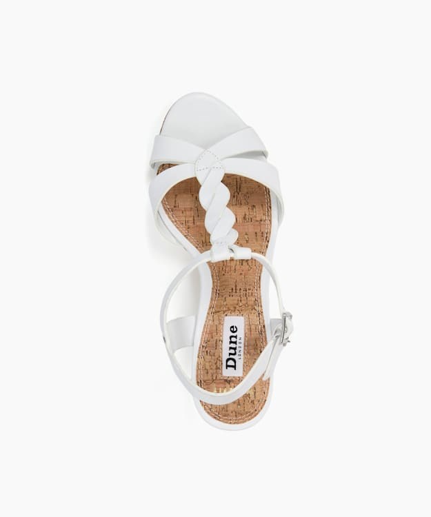 Dune London Koala Women's Wedge Sandals White | EML-457936