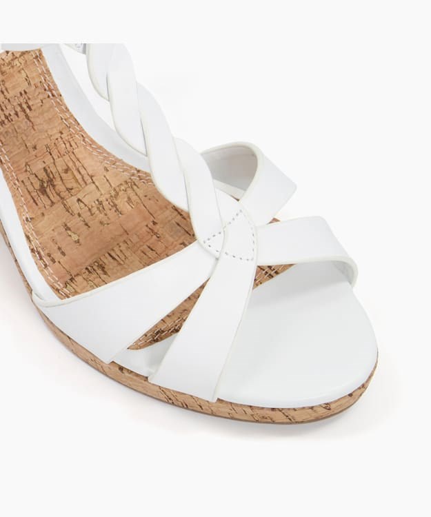 Dune London Koala Women's Wedge Sandals White | EML-457936