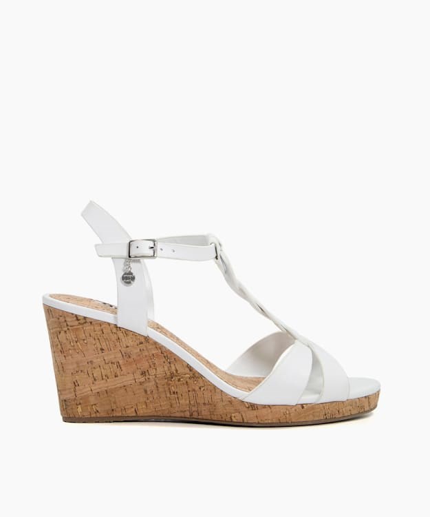 Dune London Koala Women\'s Wedge Sandals White | EML-457936