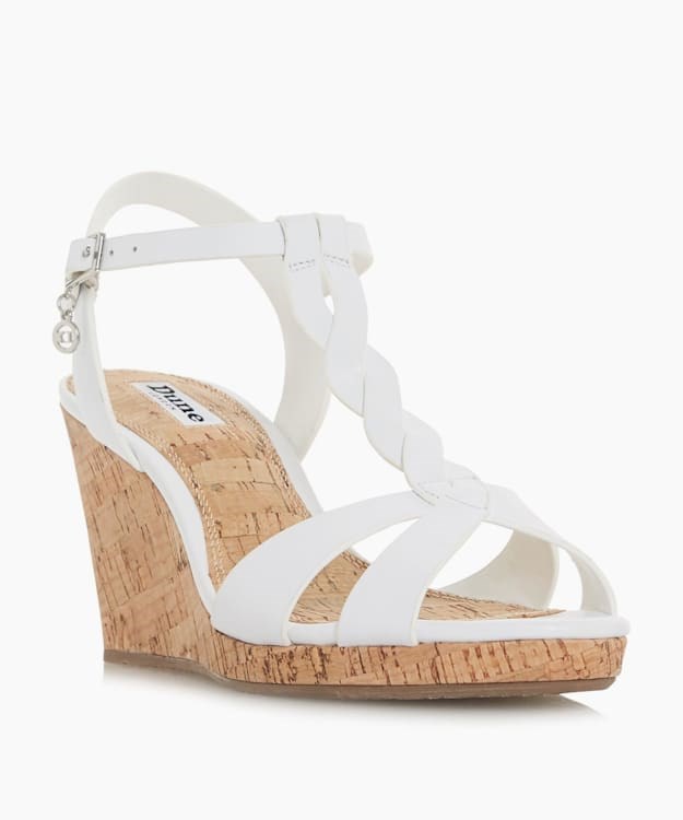 Dune London Koala Women's Wedge Sandals White | TML-632847