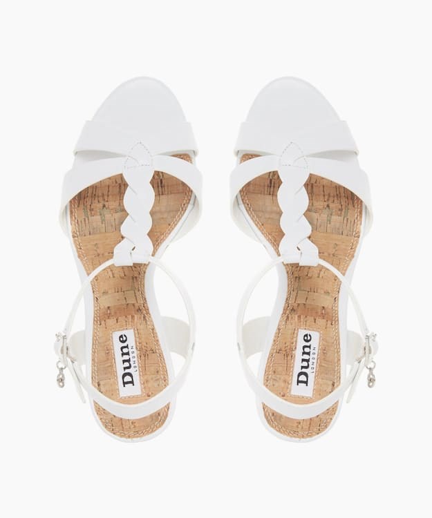 Dune London Koala Women's Wedge Sandals White | TML-632847