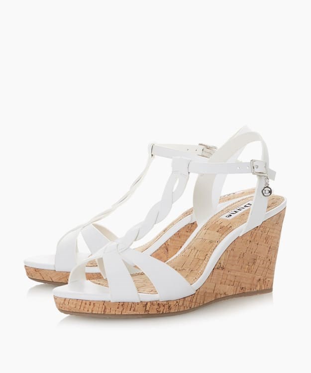 Dune London Koala Women's Wedge Sandals White | TML-632847