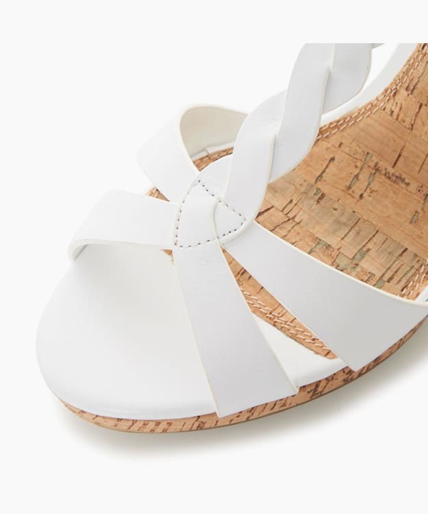 Dune London Koala Women's Wedge Sandals White | TML-632847