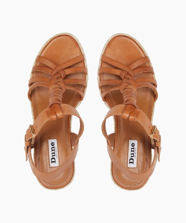 Dune London Kofu Women's Heeled Sandals Brown | BXC-640583