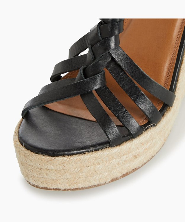 Dune London Kofu Women's Wedge Sandals Black | OUN-162405