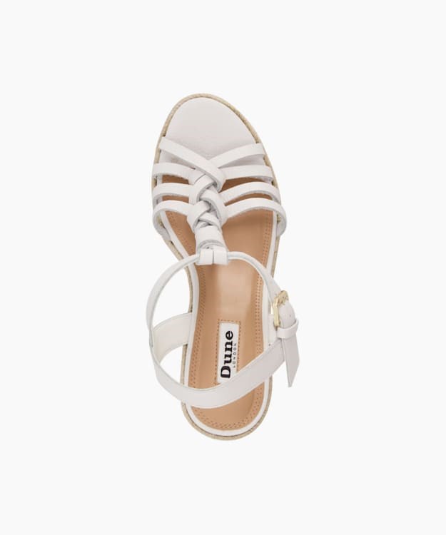 Dune London Kofu Women's Wedge Sandals White | ISH-015872