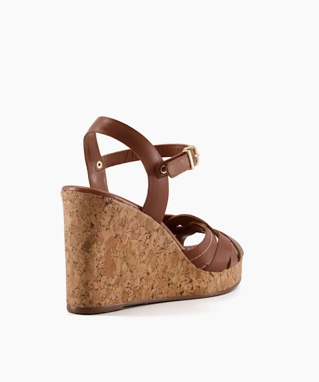 Dune London Koral Women's Wedge Sandals Brown | GKL-254361