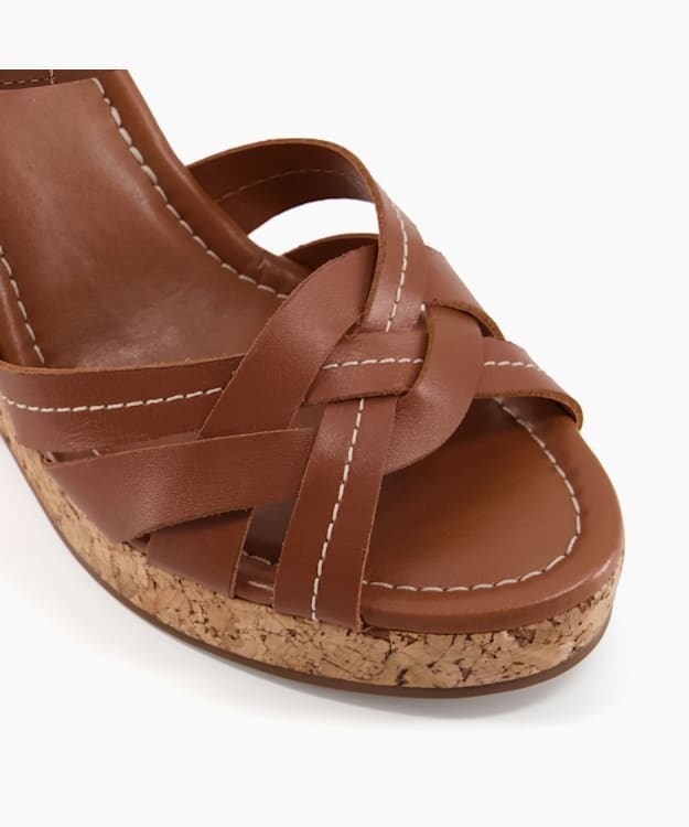 Dune London Koral Women's Wedge Sandals Brown | GKL-254361