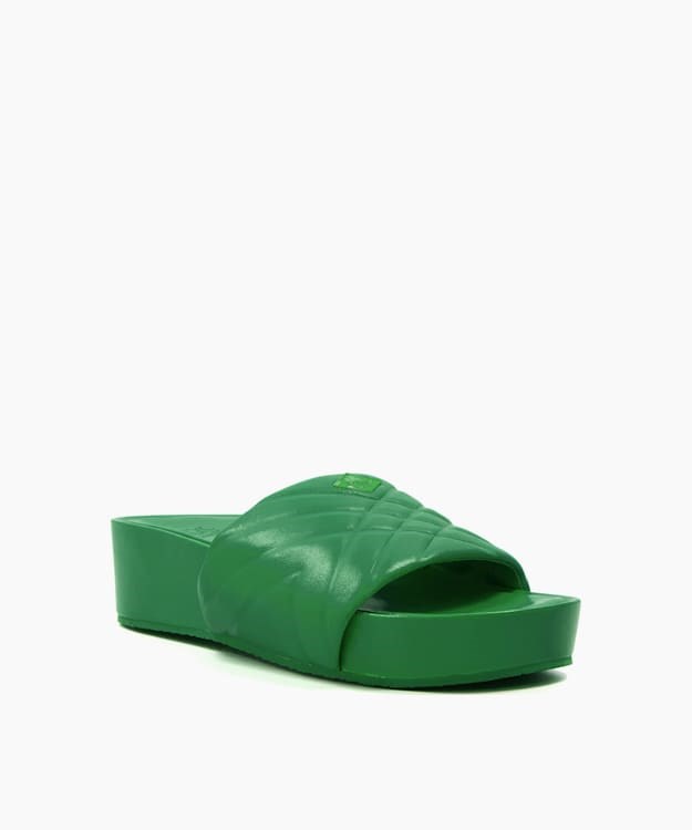 Dune London Kygo Women's Wedge Sandals Green | QVJ-520947