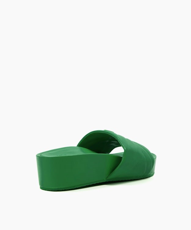 Dune London Kygo Women's Wedge Sandals Green | QVJ-520947