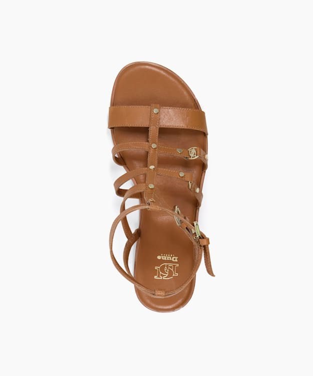 Dune London Lakes Women's Flat Sandals Brown | HIX-470293