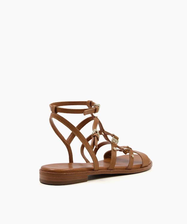 Dune London Lakes Women's Flat Sandals Brown | HIX-470293