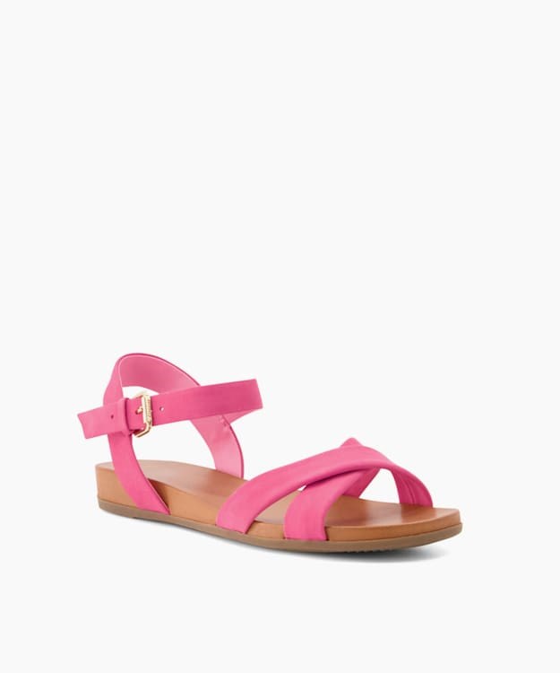 Dune London Landie Women's Flat Sandals Pink | OLP-327964