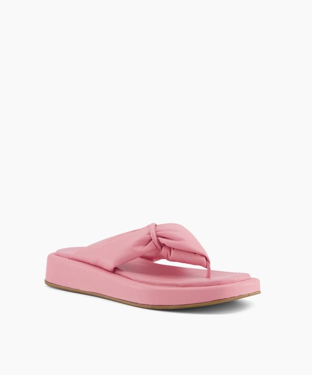 Dune London Landmark Women's Flat Sandals Pink | UOT-805164