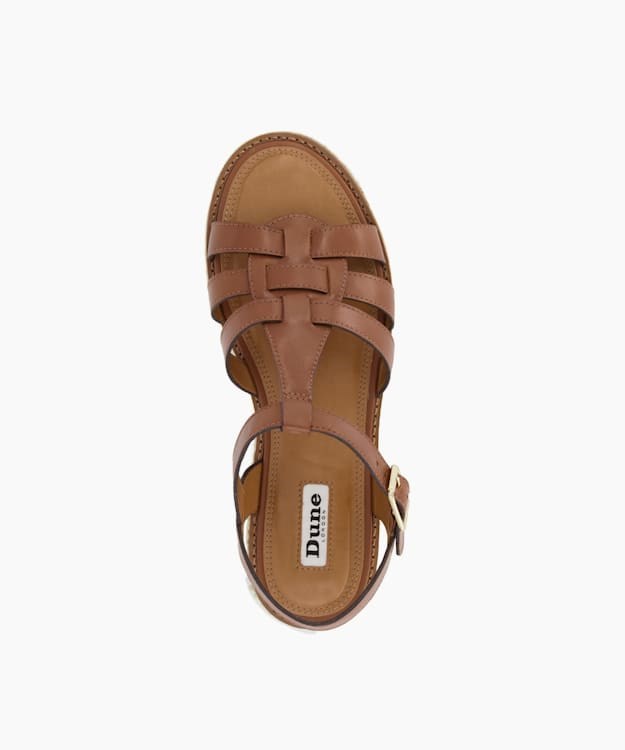 Dune London Latch Women's Flat Sandals Brown | QGE-847532