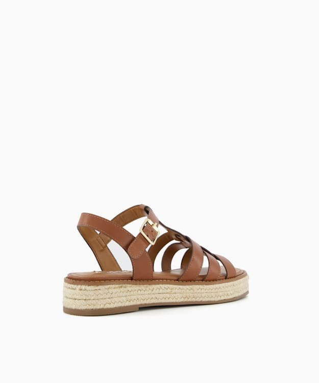 Dune London Latch Women's Flat Sandals Brown | QGE-847532