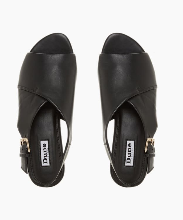 Dune London Leannia Women's Flat Sandals Black | PCR-063894