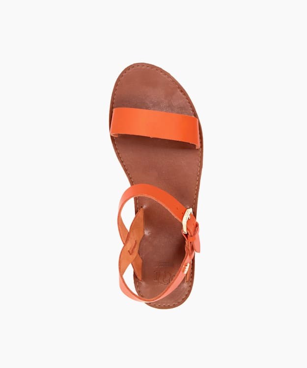 Dune London Leelas Women's Flat Sandals Orange | VGK-719043