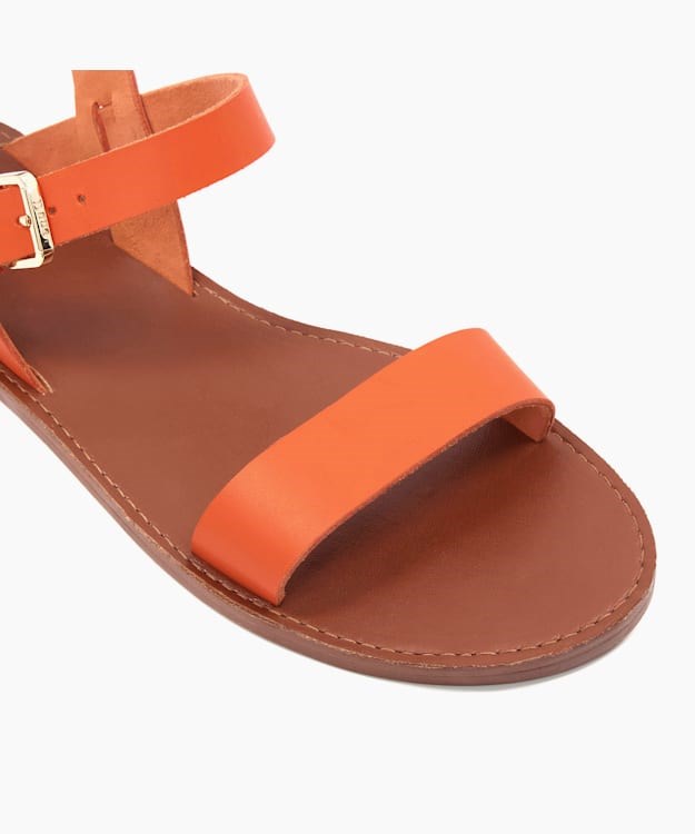 Dune London Leelas Women's Flat Sandals Orange | VGK-719043