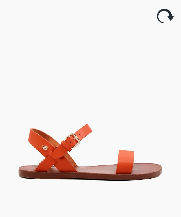 Dune London Leelas Women's Flat Sandals Orange | VGK-719043