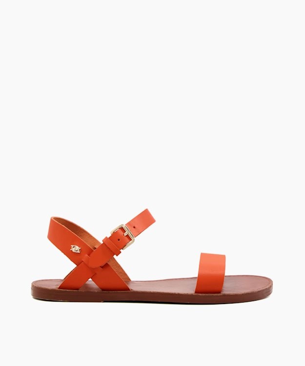 Dune London Leelas Women\'s Flat Sandals Orange | VGK-719043