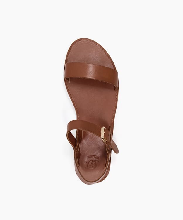 Dune London Leelas Women's Flat Sandals Brown | WMV-630985