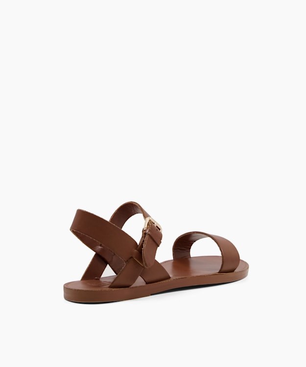 Dune London Leelas Women's Flat Sandals Brown | WMV-630985