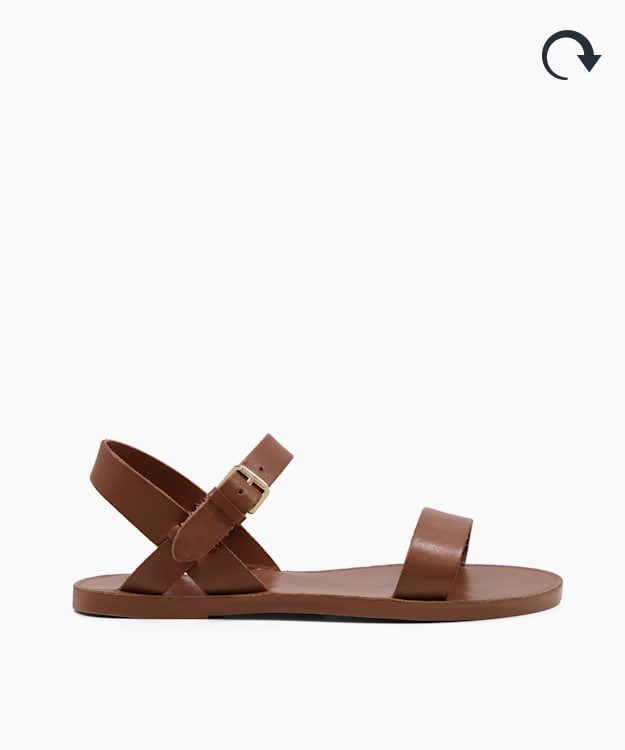 Dune London Leelas Women's Flat Sandals Brown | WMV-630985