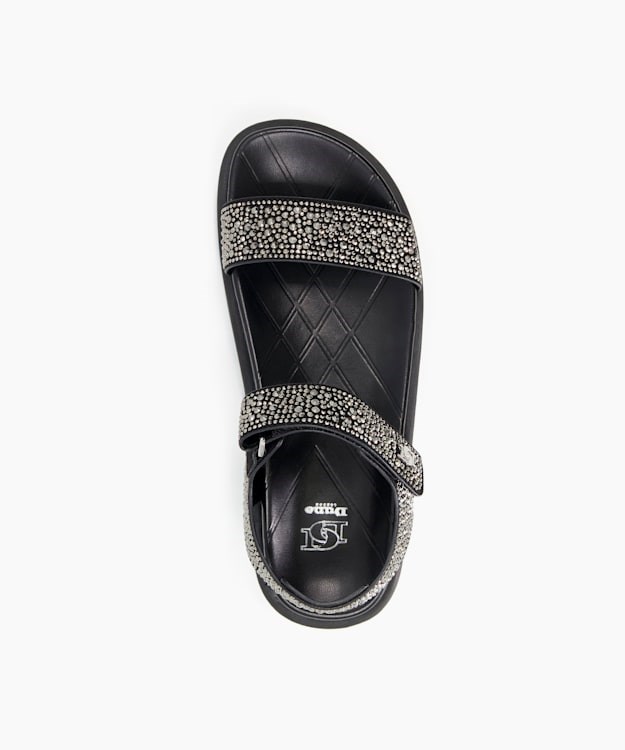 Dune London Legendary Women's Flat Sandals Metal | SLF-274150