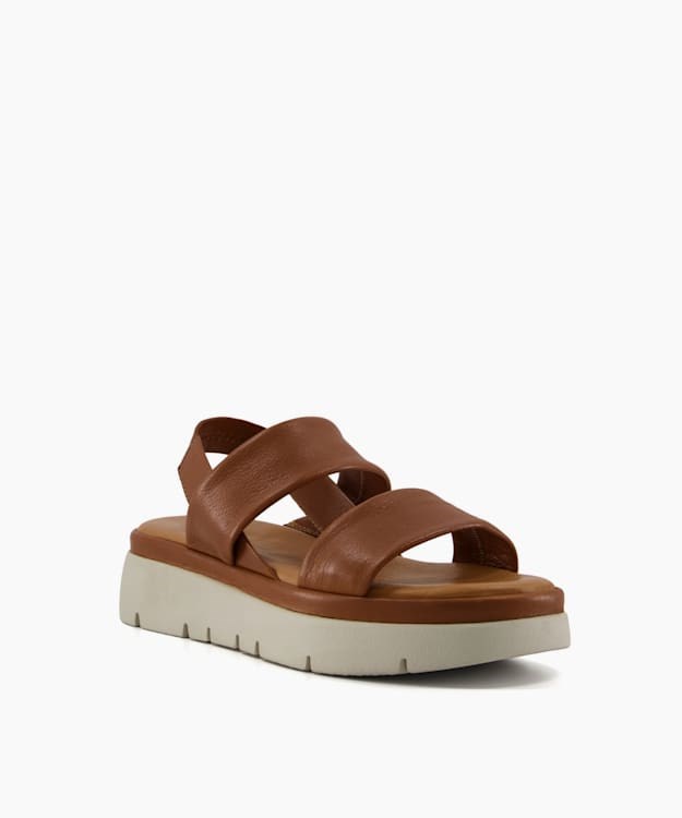 Dune London Location Women's Flat Sandals Brown | YWL-702845