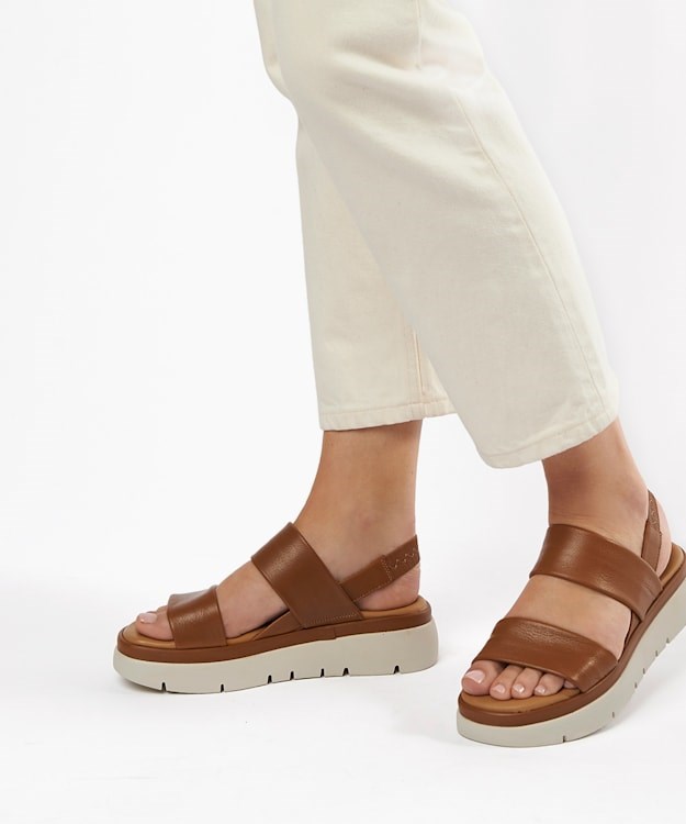 Dune London Location Women's Flat Sandals Brown | YWL-702845