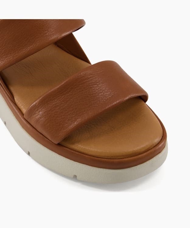 Dune London Location Women's Flat Sandals Brown | YWL-702845