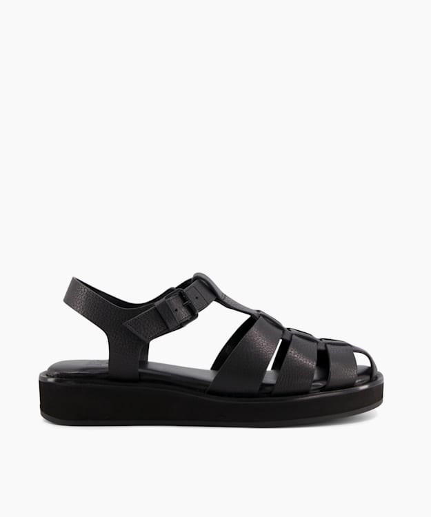 Dune London Loch Women\'s Flat Sandals Black | ICU-705196