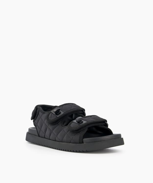 Dune London Lockstockk T Women's Flat Sandals Black | ZKD-079562