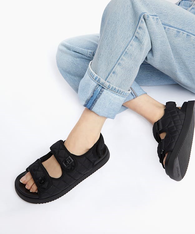 Dune London Lockstockk T Women's Flat Sandals Black | ZKD-079562