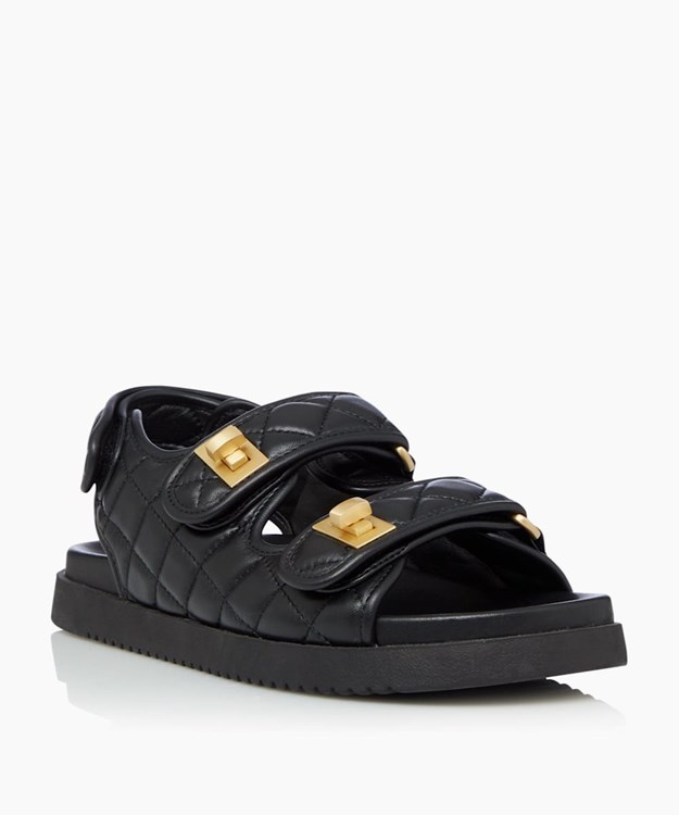 Dune London Lockstockk Women's Flat Sandals Black | IHS-905342