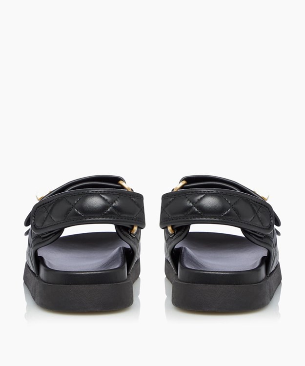 Dune London Lockstockk Women's Flat Sandals Black | IHS-905342