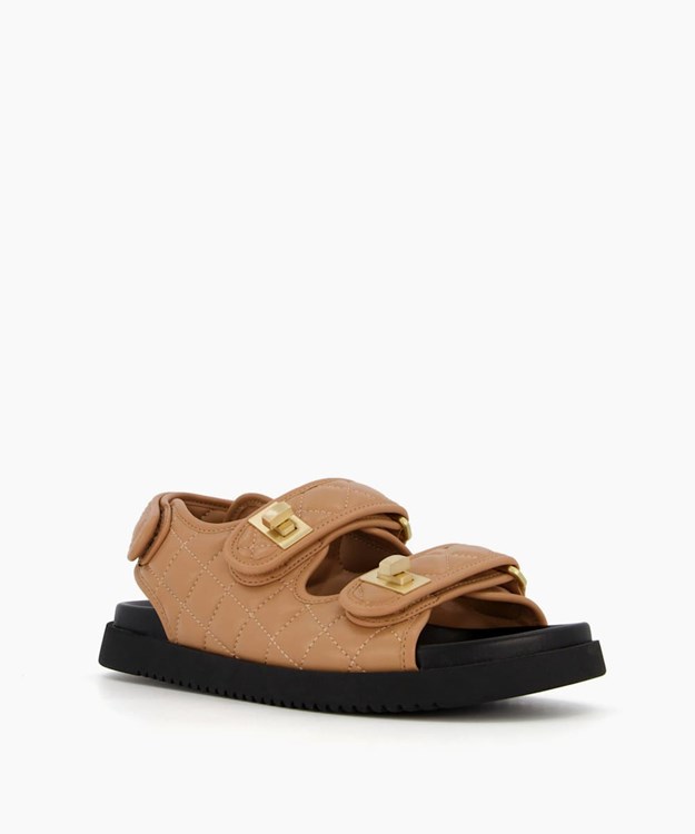 Dune London Lockstockk Women's Flat Sandals Brown | OHG-143962