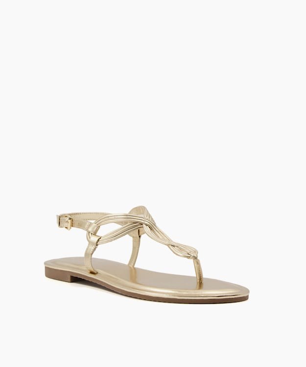 Dune London Logic Women's Flat Sandals Metal | RJB-480726