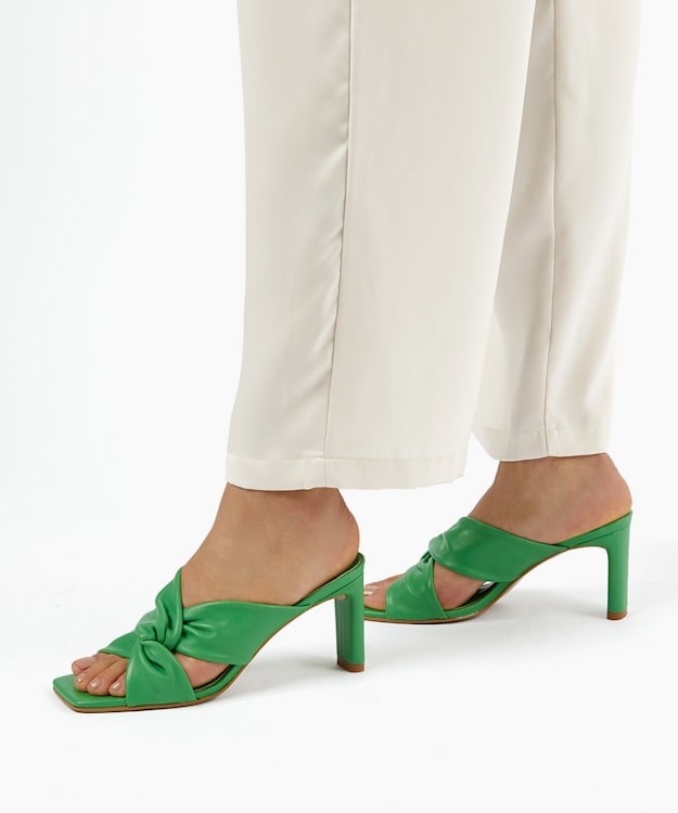 Dune London Magnet Women's Heeled Sandals Green | AZX-978461