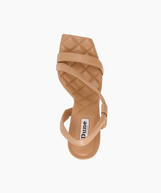 Dune London Marbled Women's Heeled Sandals Brown | CGQ-647350