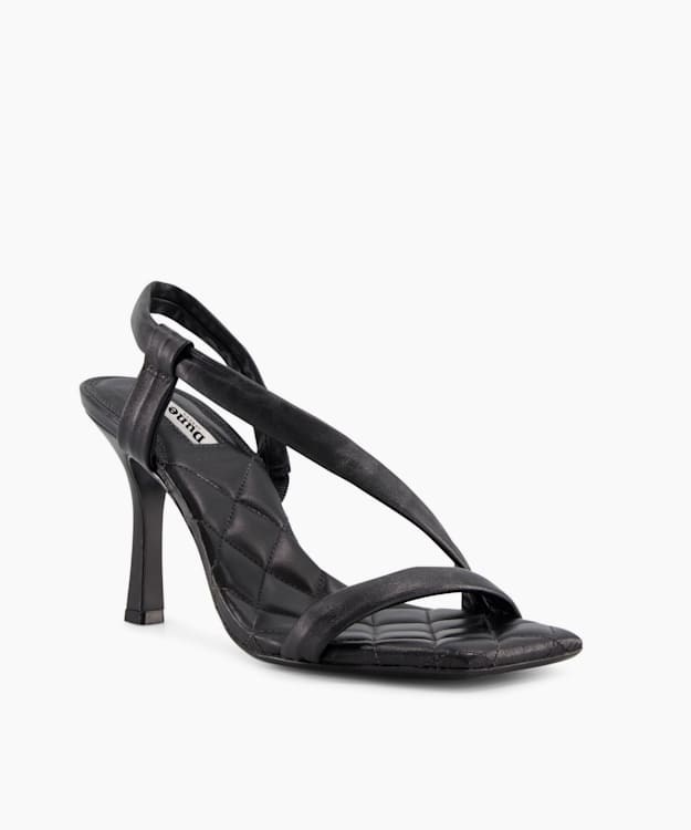 Dune London Marbled Women's Heeled Sandals Black | PGO-309651