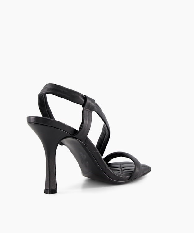 Dune London Marbled Women's Heeled Sandals Black | PGO-309651