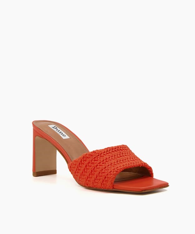 Dune London March Women's Heeled Sandals Orange | MUX-125809