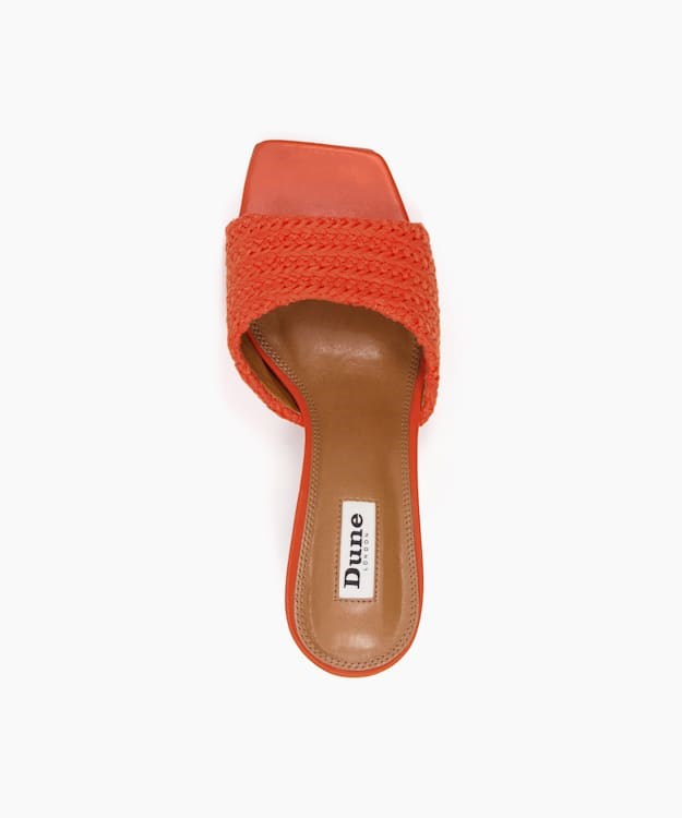 Dune London March Women's Heeled Sandals Orange | MUX-125809