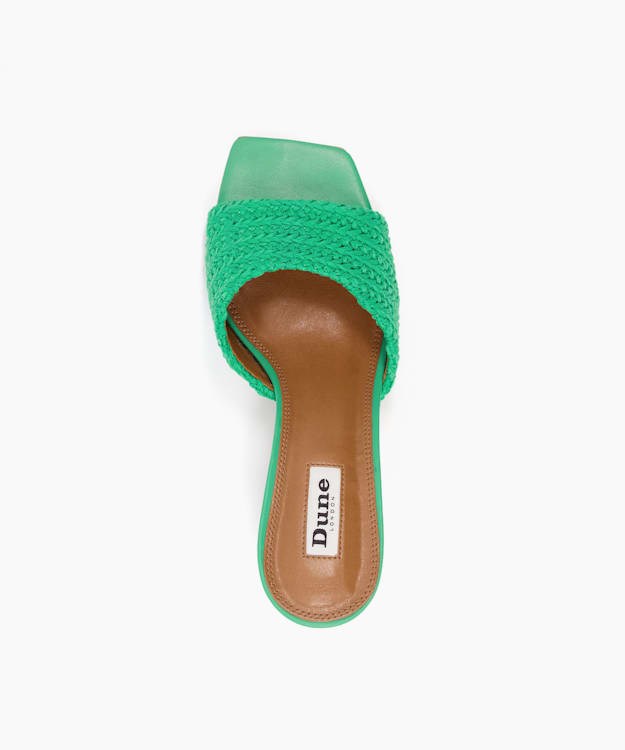 Dune London March Women's Mules Green | QDP-593861