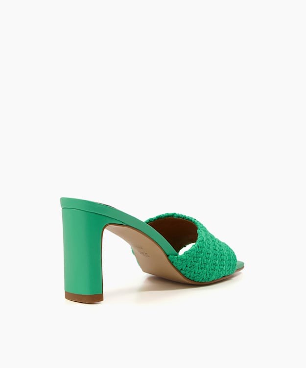 Dune London March Women's Mules Green | QDP-593861