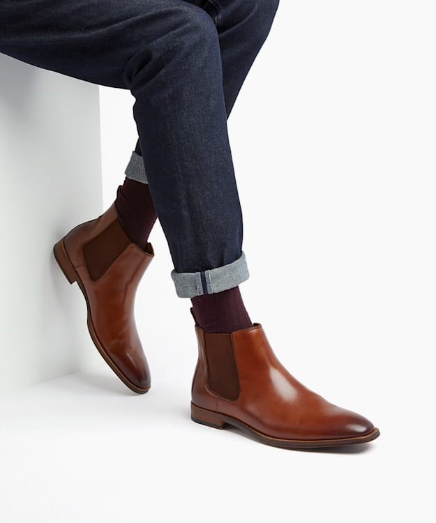 Dune London Market Men's Chelsea Boots Brown | TSB-764302