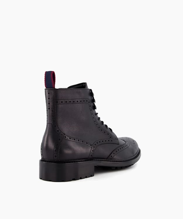 Dune London Masked Men's Smart Boots Black | OQW-609153